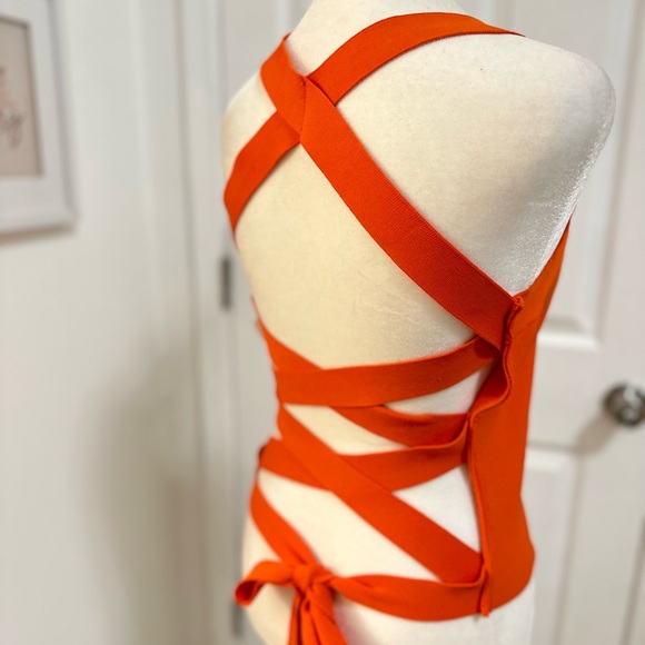 Akira Open Back 🤩 Lace Up Bandage Top - NWT - sz S - Picture 6 of 7